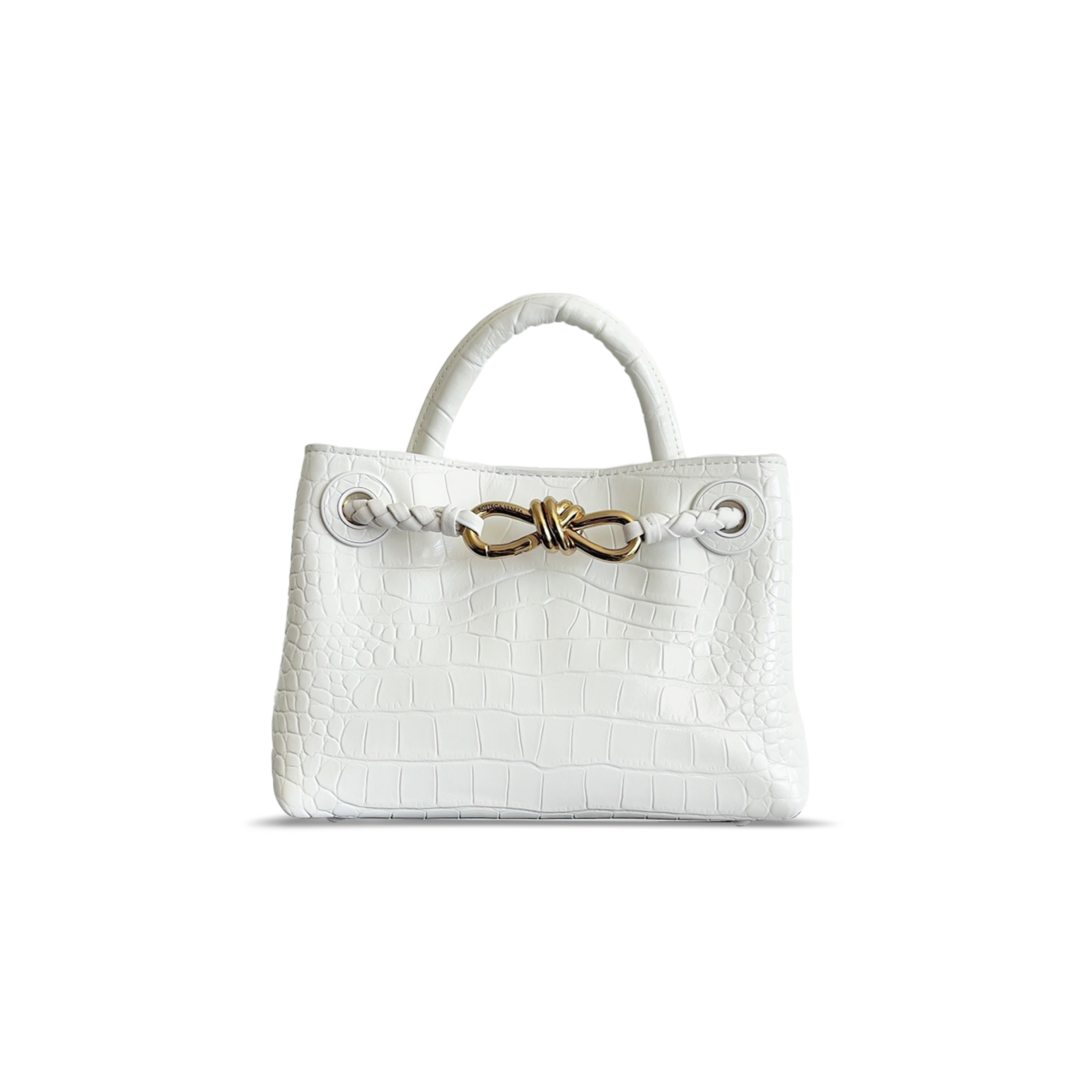 BOTTEGA VENETA CROCODILE SKIN ANDIAMO 777614 (22*15.5*9cm)